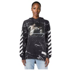 Off-White Caravaggio Marble Print Logo Hoodie Size S