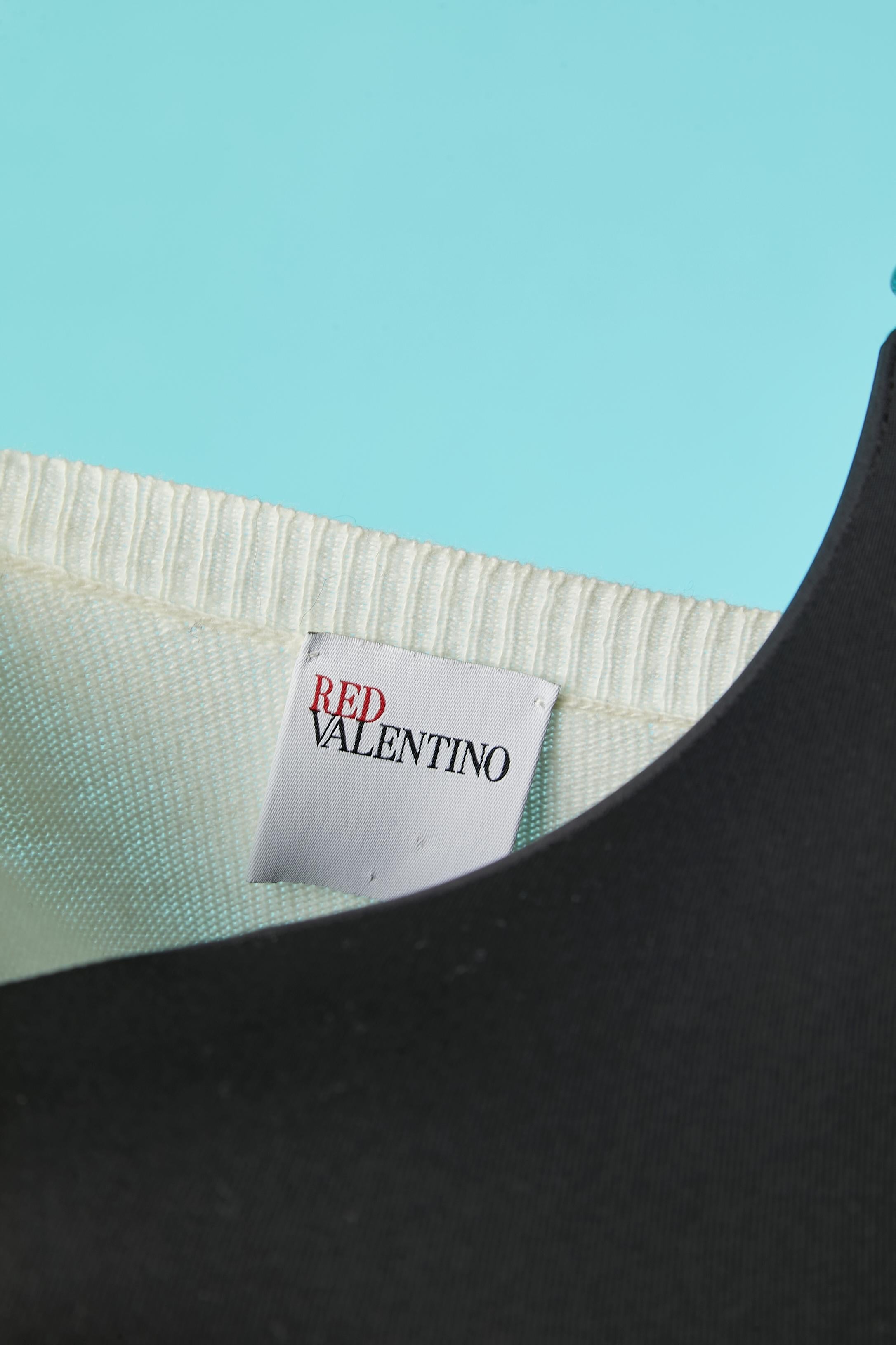 Off-white cardigan with beads and rhinestone embellishement REDValentino For Sale 1