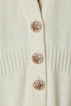 Off-white cashmere long cardigan CHANEL