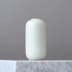 Vase aus cremefarbener Keramik im Art déco-Stil von Christer Heijl für Töreboda, Schweden, 1940er Jahre.