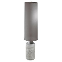 Off-White-Stehlampe aus Keramik mit großem Zylindrischer Schirm, Italien, 1960er Jahre