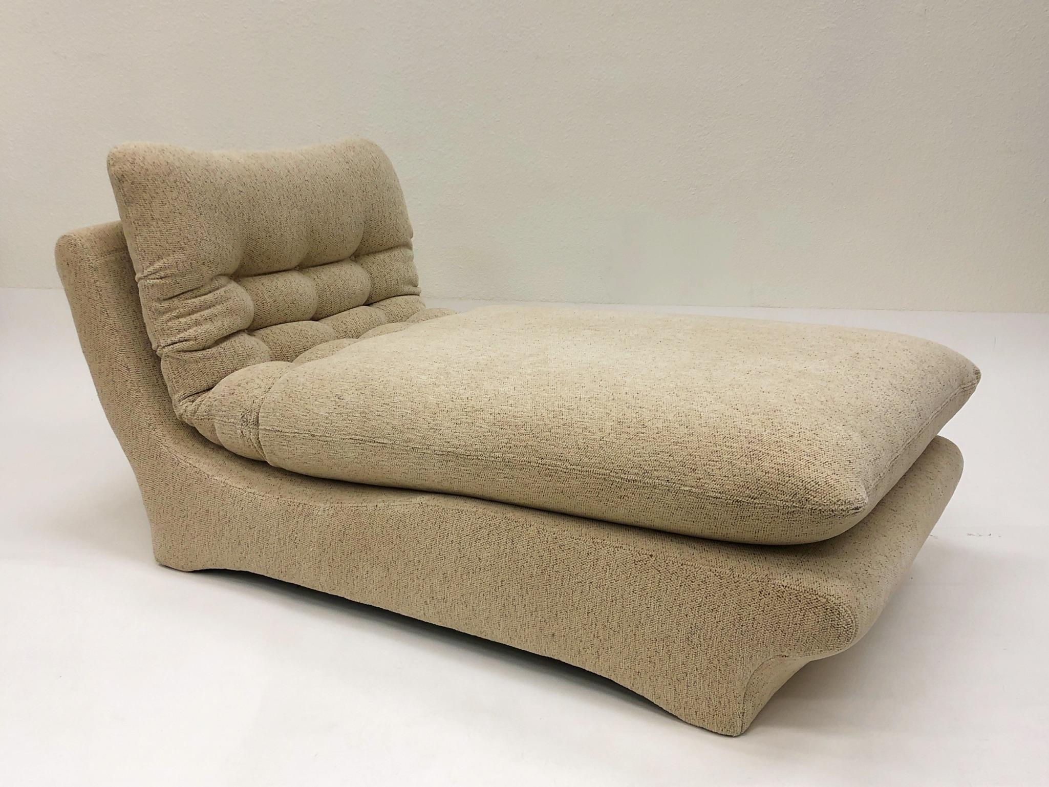 chenille chaise lounge