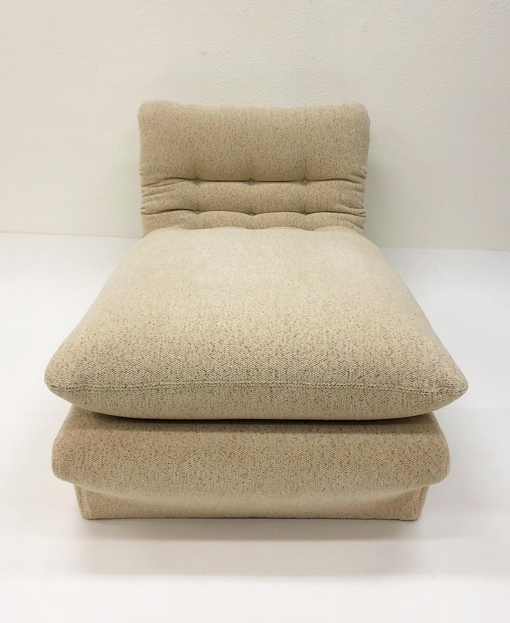 American Off-White Chenille Chaise by Preview