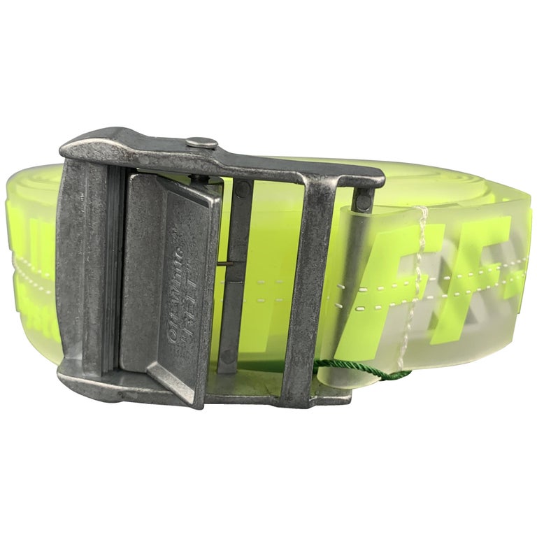 OFF-WHITE Clear Industrail Logo Transparent Rubber Belt at 1stDibs ...