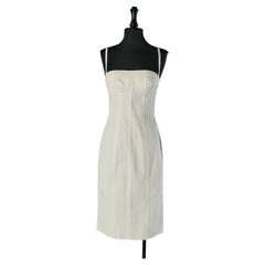 Vestido bustier de algodón blanco roto D&G by DOLCE & GABBANA