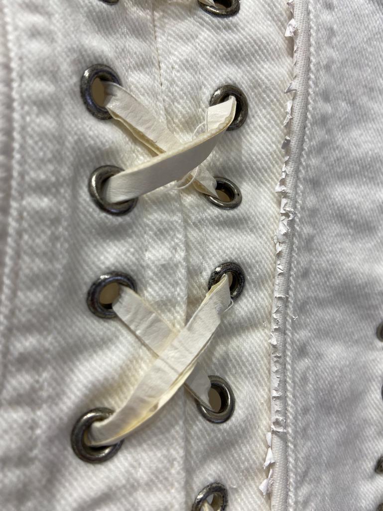 Off-white cotton jacket with branded buttons, eyelets and laces Just Cavalli  For Sale 7