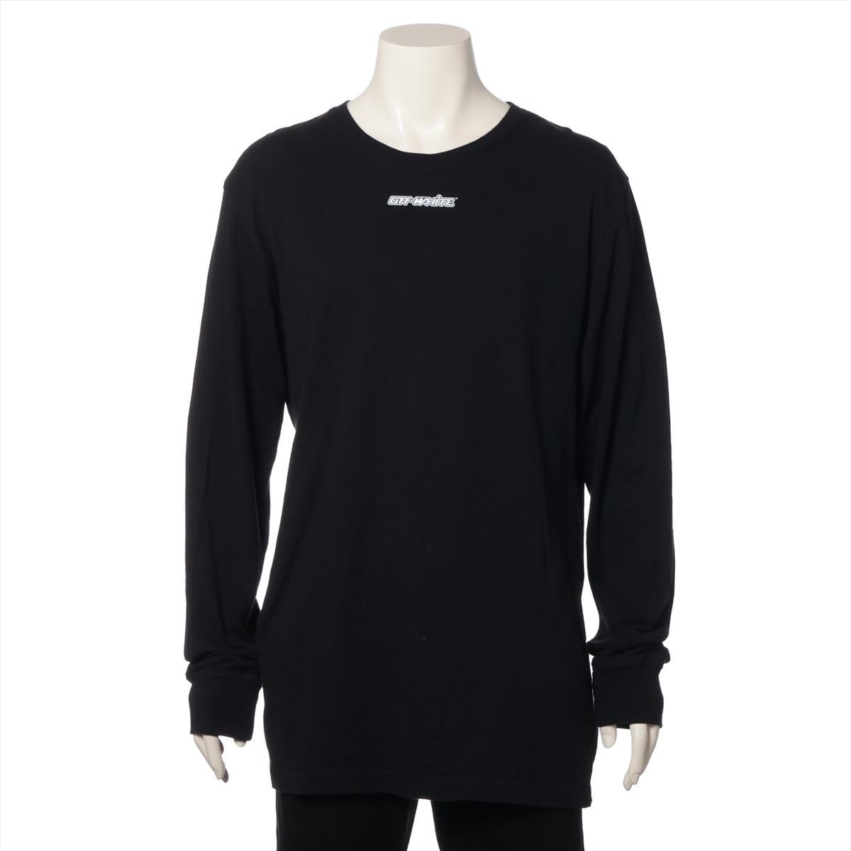 The Off-White Cotton Long Sleeve Shirt in black is a stylish piece that showcases the brand's urban and modern aesthetic. Made from high-quality cotton, the shirt features the 