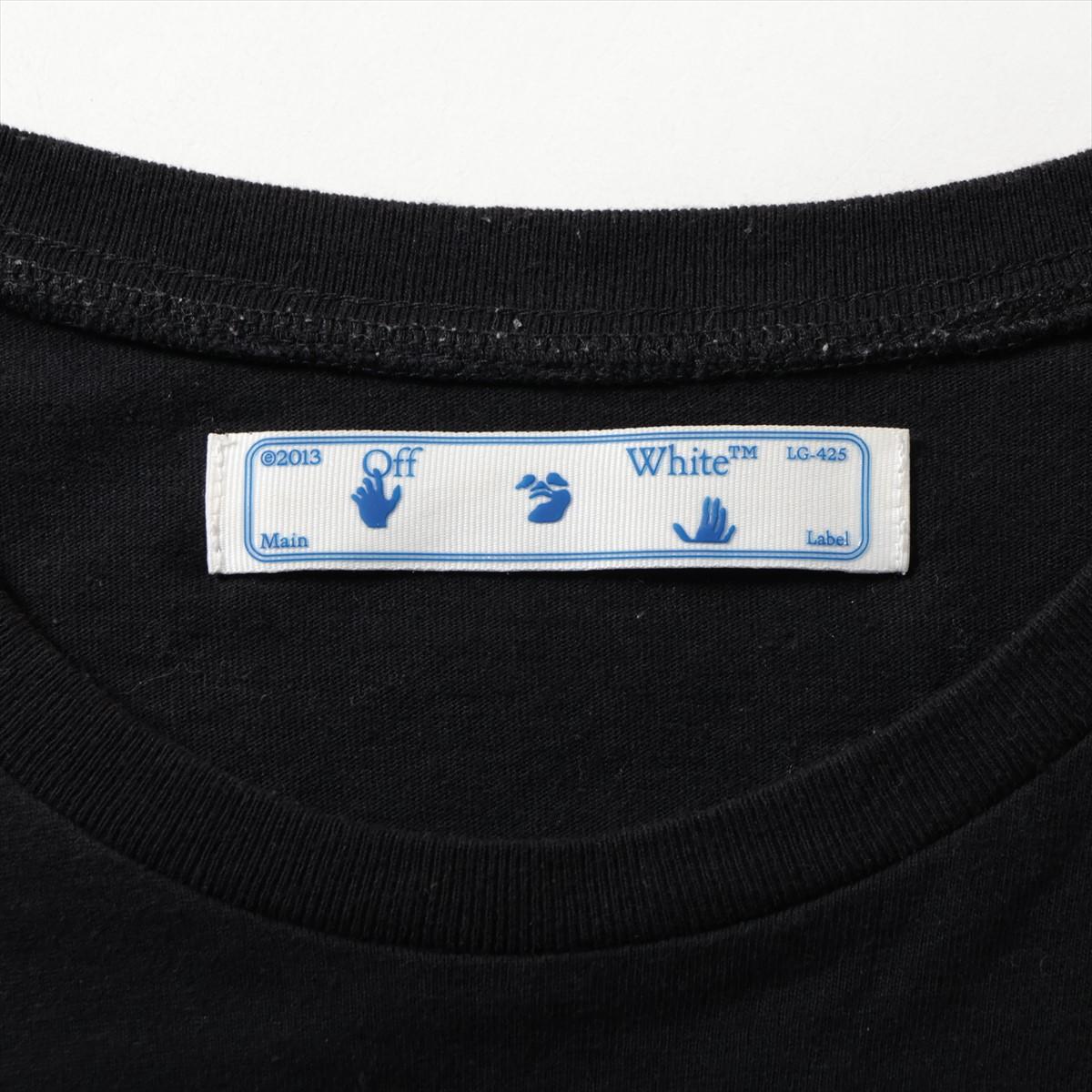 Off-White Cotton Long Sleeve Shirt Black For Sale 2