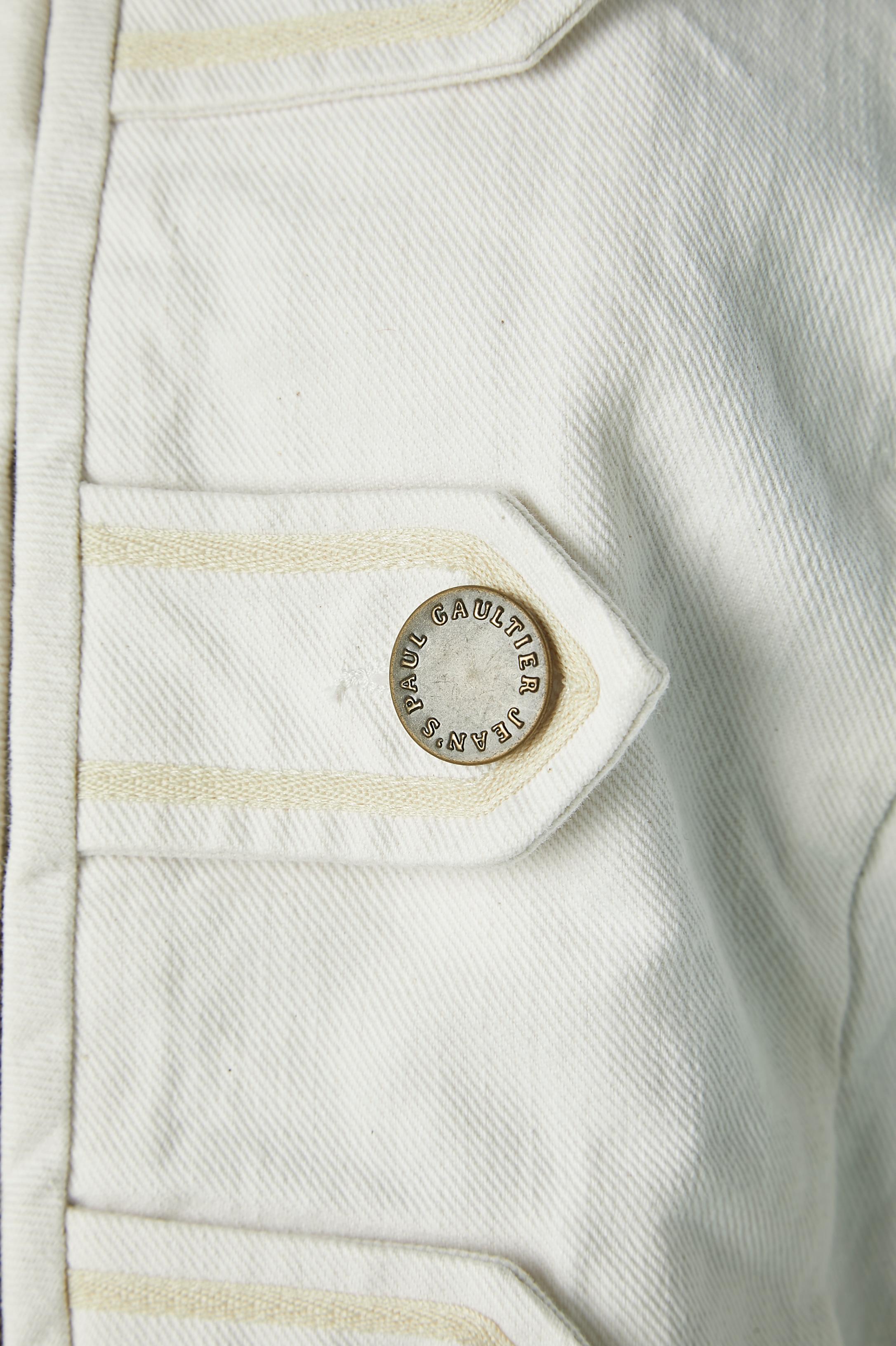 Women's Off-white cotton Officer jacket Jean-Paul Gaultier Jean's 