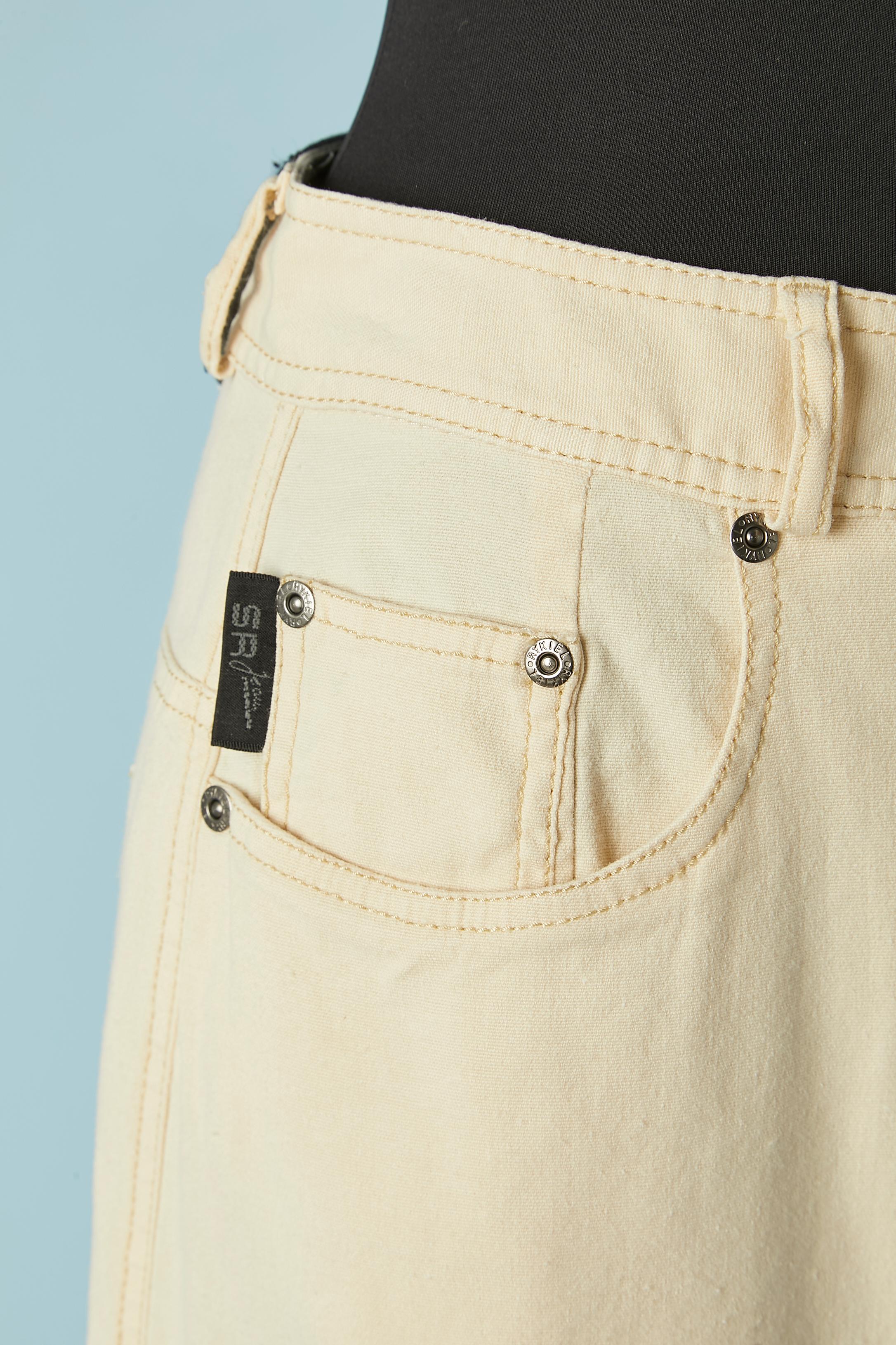 Beige Off-white cotton skirt Sonia Rykiel JEANS For Sale