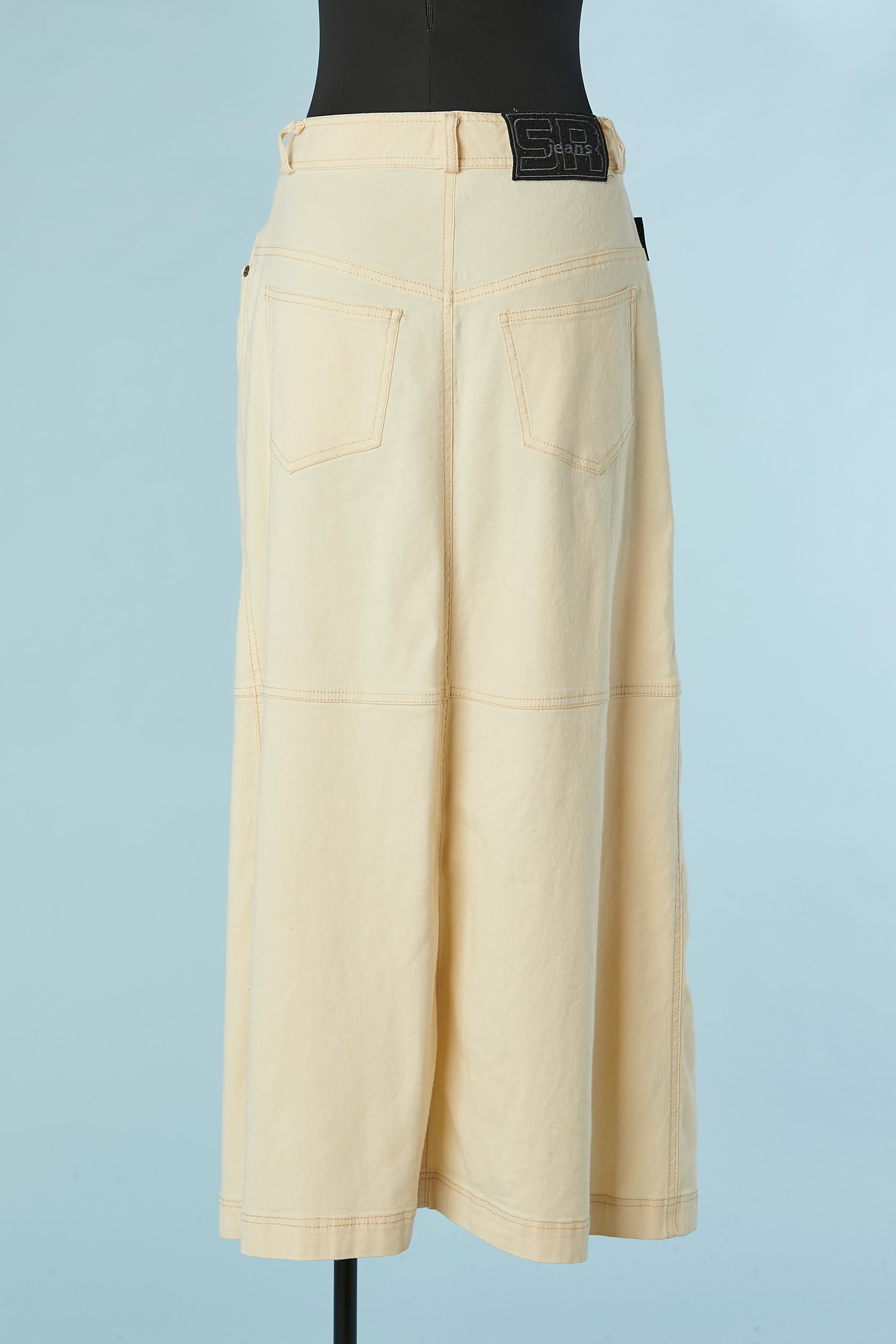 Women's Off-white cotton skirt Sonia Rykiel JEANS For Sale