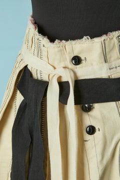 Off-white Baumwollrock mit Streifenmuster   Marithé und Francois GIRBAUD