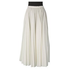 Off-white cotton Sun-ray pleated skirt CHRISTIAN DIOR