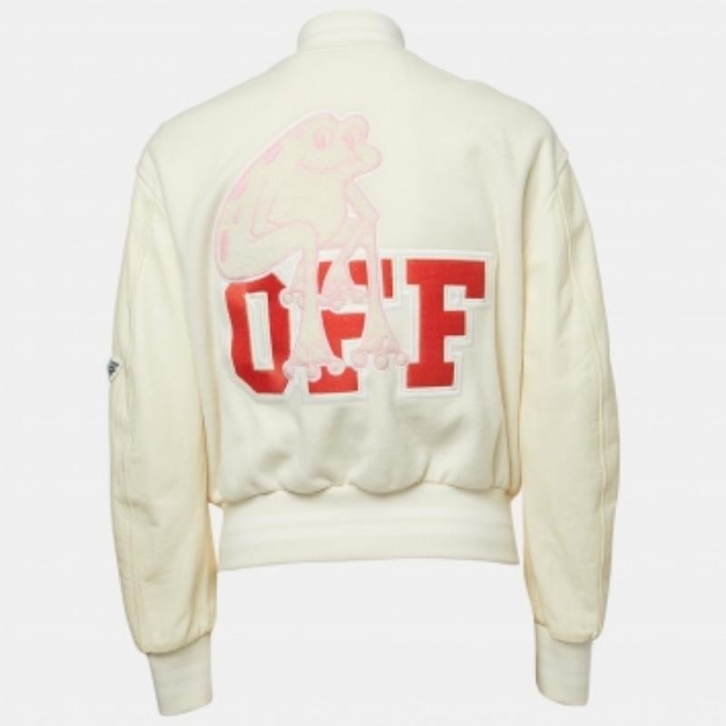 Eine elegante Silhouette, eine smarte Passform und eine perfekte Schnittführung machen diese Damenjacke von Off-White zu einer guten Wahl. Sie ist aus hochwertiger Wolle gefertigt, mit einem Knopfverschluss auf der Vorderseite versehen und mit