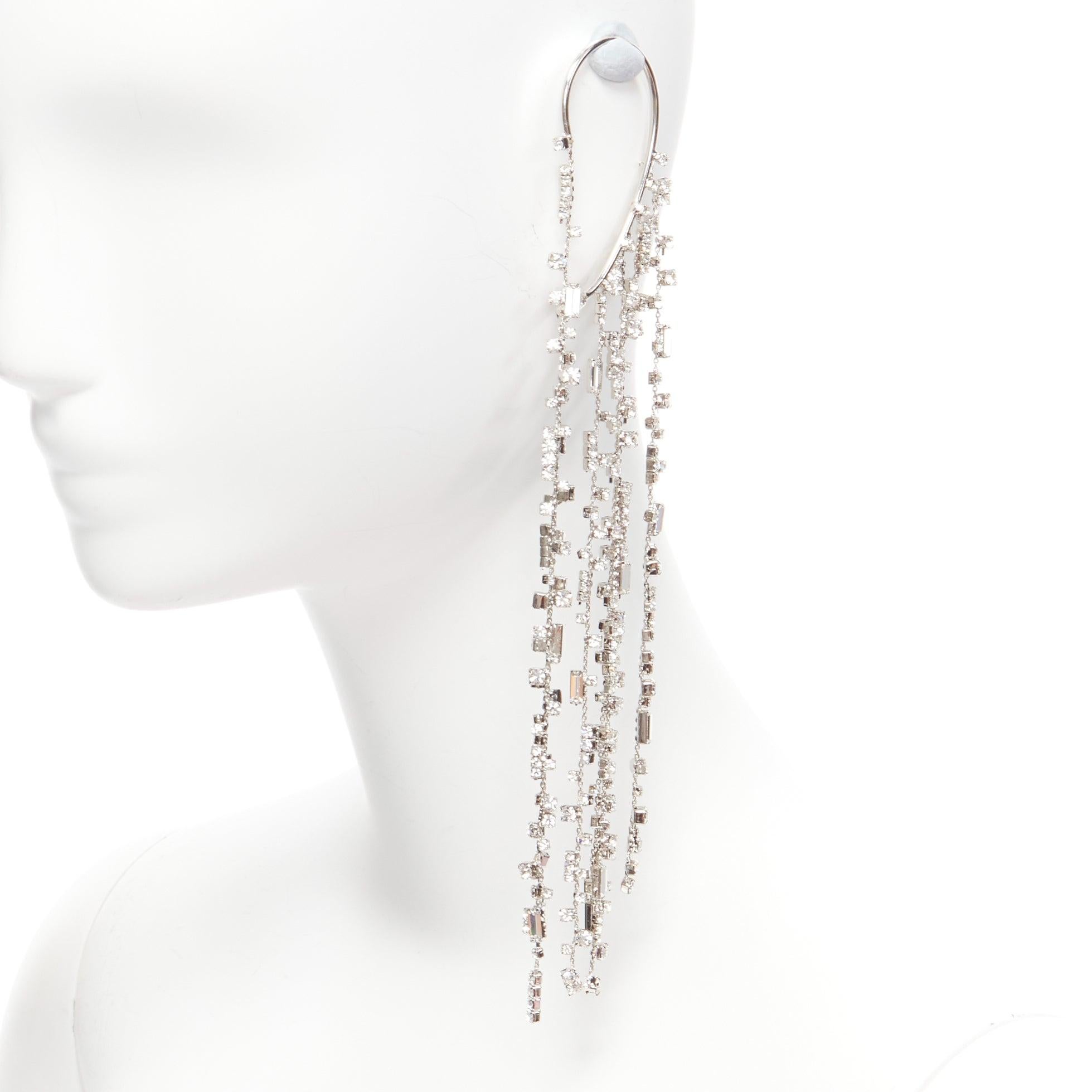 OFF WHITE crystal chandelier silver metal clip on ear cuff single
Reference: BSHW/A00103
Brand: Off White
Designer: Virgil Abloh
Material: Metal
Color: Silver, Clear
Pattern: Solid
Closure: Clip On
Lining: Silver Metal
Extra Details: Worn on left