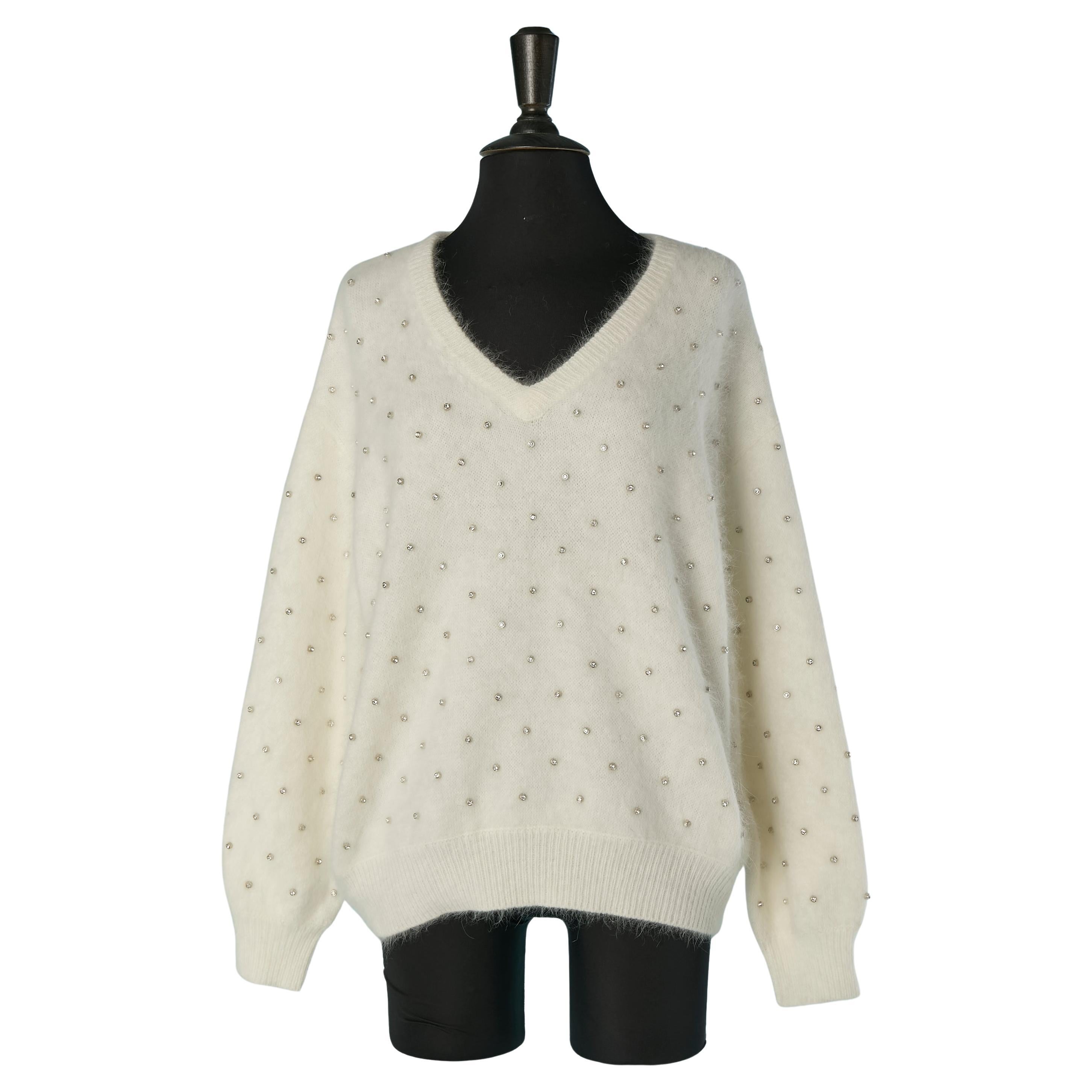Off-white crystalized mohair sweater ALEXANDRE VAUTHIER