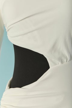 Abito lungo da sera bianco sporco e tagliato ALEXANDRE VAUTHIER