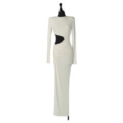 Abito lungo da sera bianco sporco e tagliato ALEXANDRE VAUTHIER