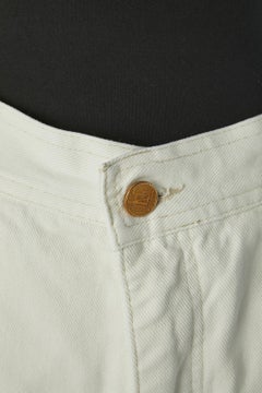 Off-white denim jean with stars and anchor threads embroideries Escada