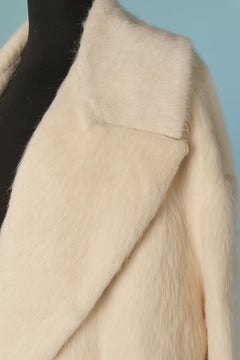 Off-white double breasted mohair coat ALEXANDRE VAUTHIER