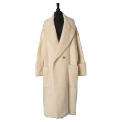 Off-white double breasted mohair coat ALEXANDRE VAUTHIER