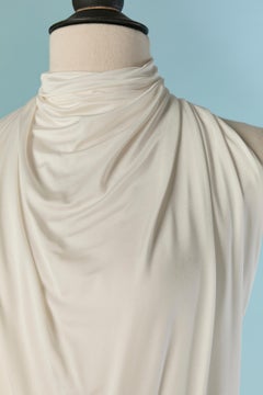 Weißes, drapiertes, rückenfreies Abendkleid aus Jersey ALEXANDRE VAUTHIER