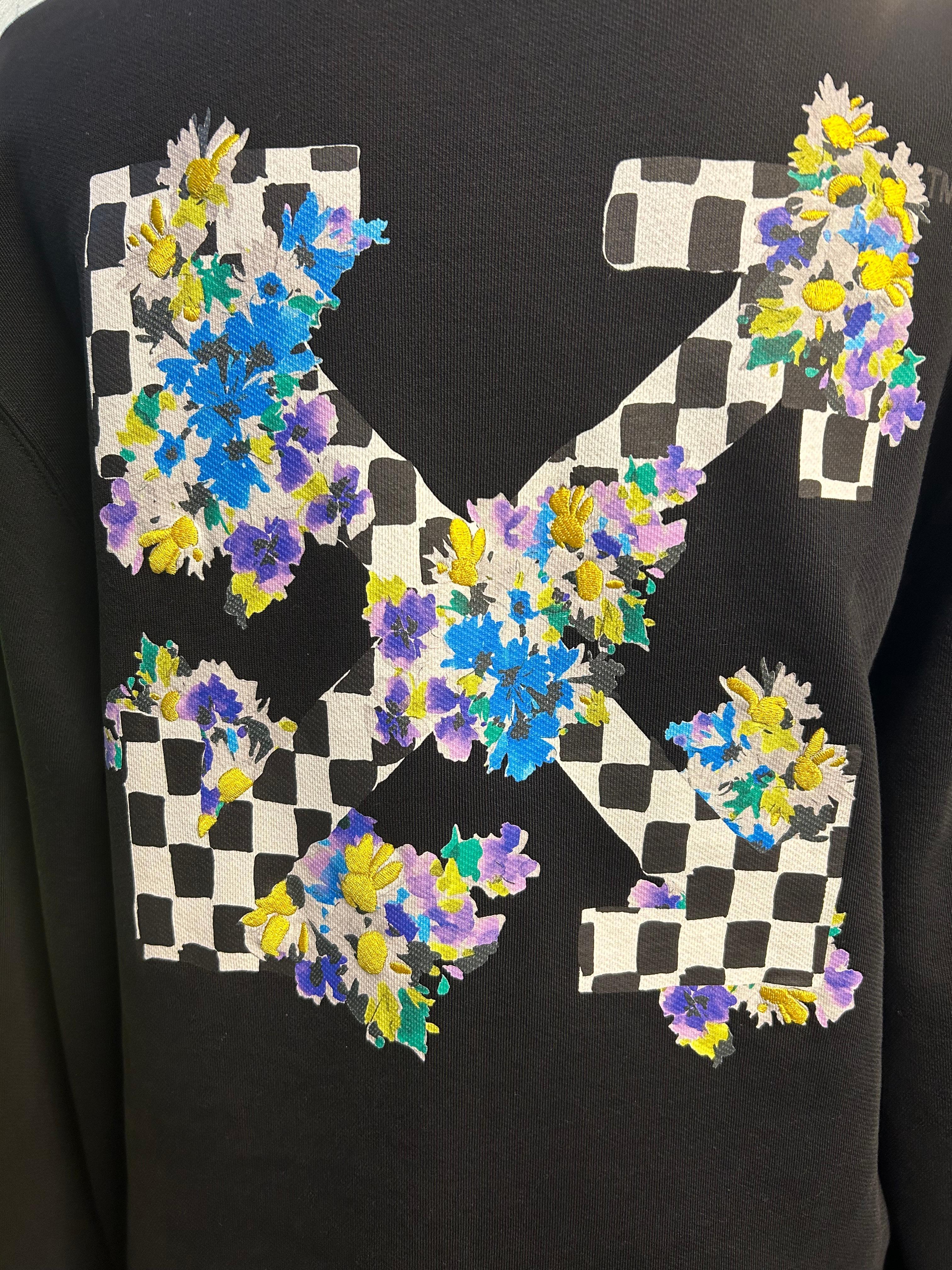 Off-White Flower Arrow Snap Sweatshirt Size M 1