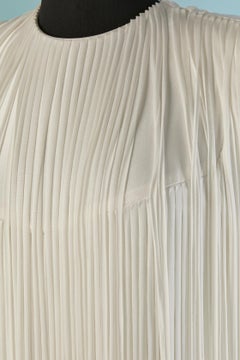 Minivestido de punto con flecos blanco roto ALEXANDRE VAUTHIER Nuevo