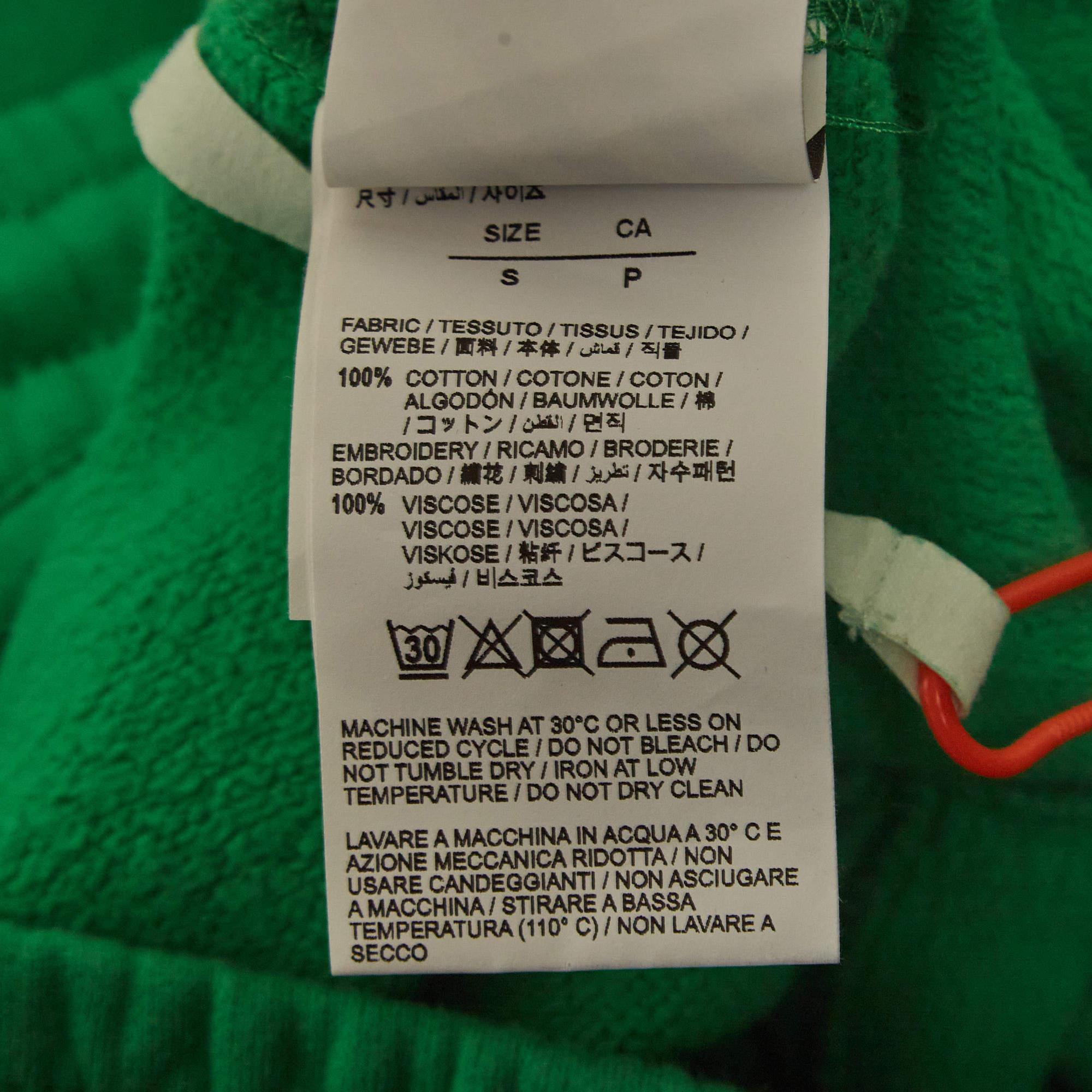 Off-White Green Cotton Printed Bermuda Shorts XS 1