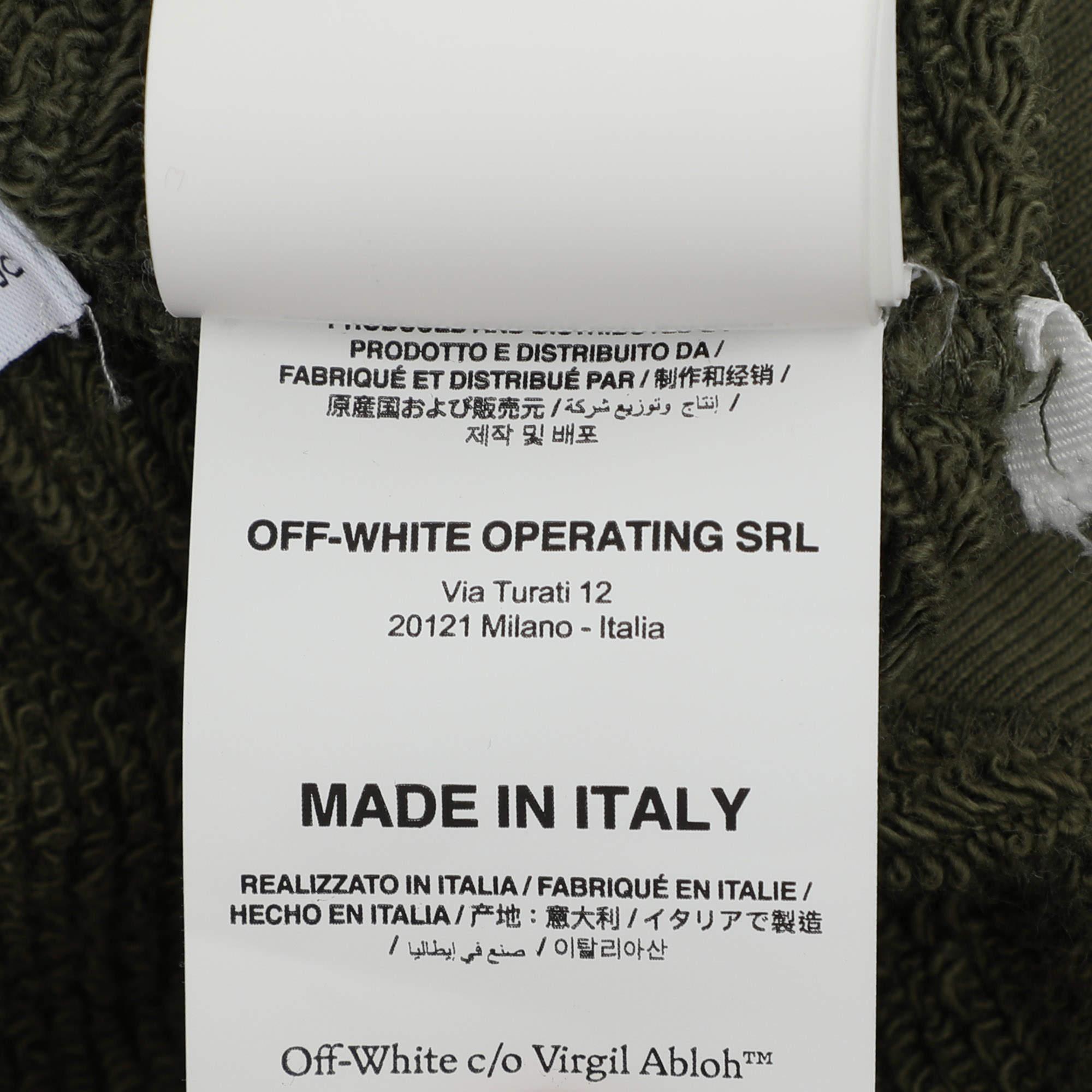 Off-White - Sweat à col ras du cou en tricot de coton Tie Dye vert XS en vente 1