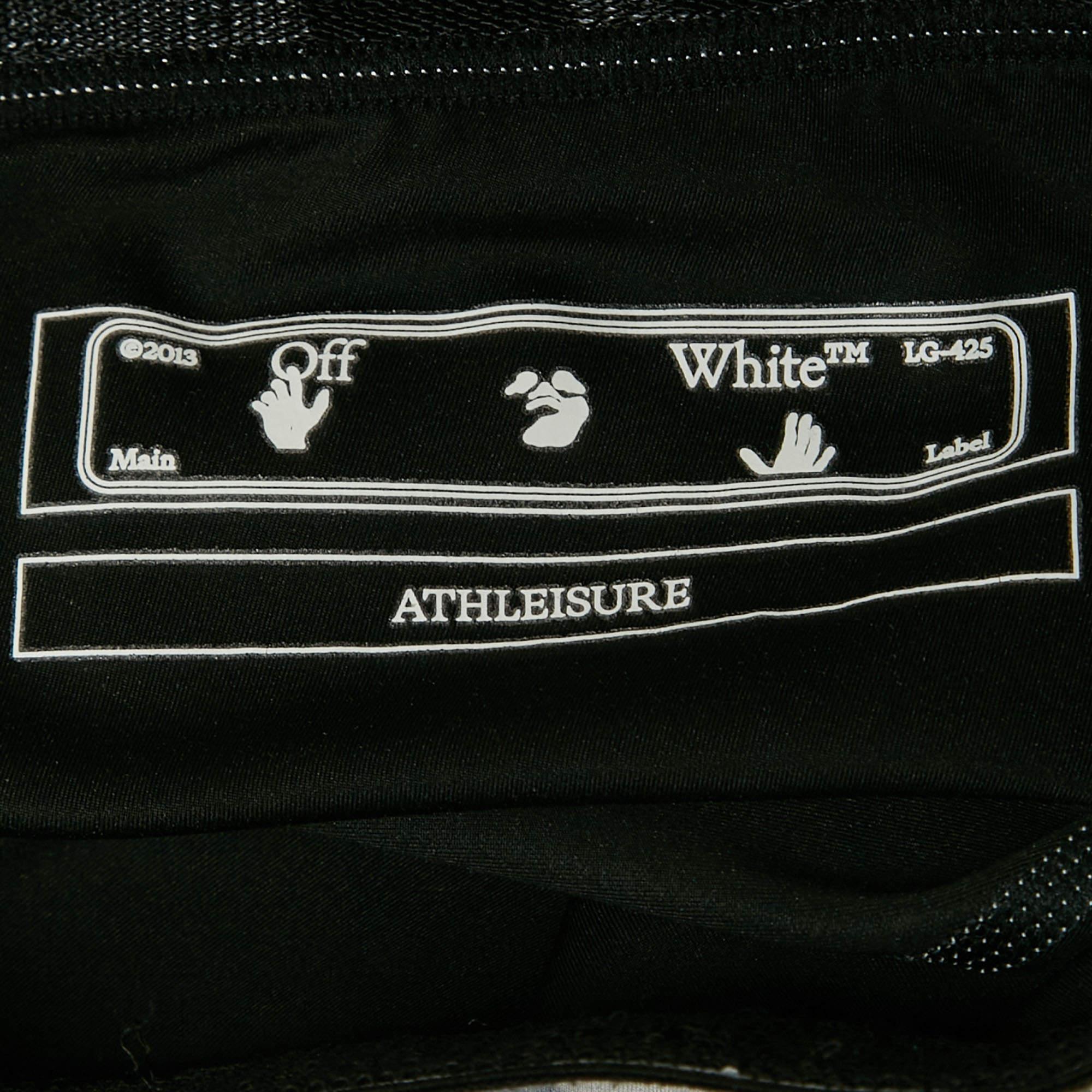 Off-White Grey Athleisure Botanical Print Jersey Leggings S In Good Condition For Sale In Dubai, Al Qouz 2