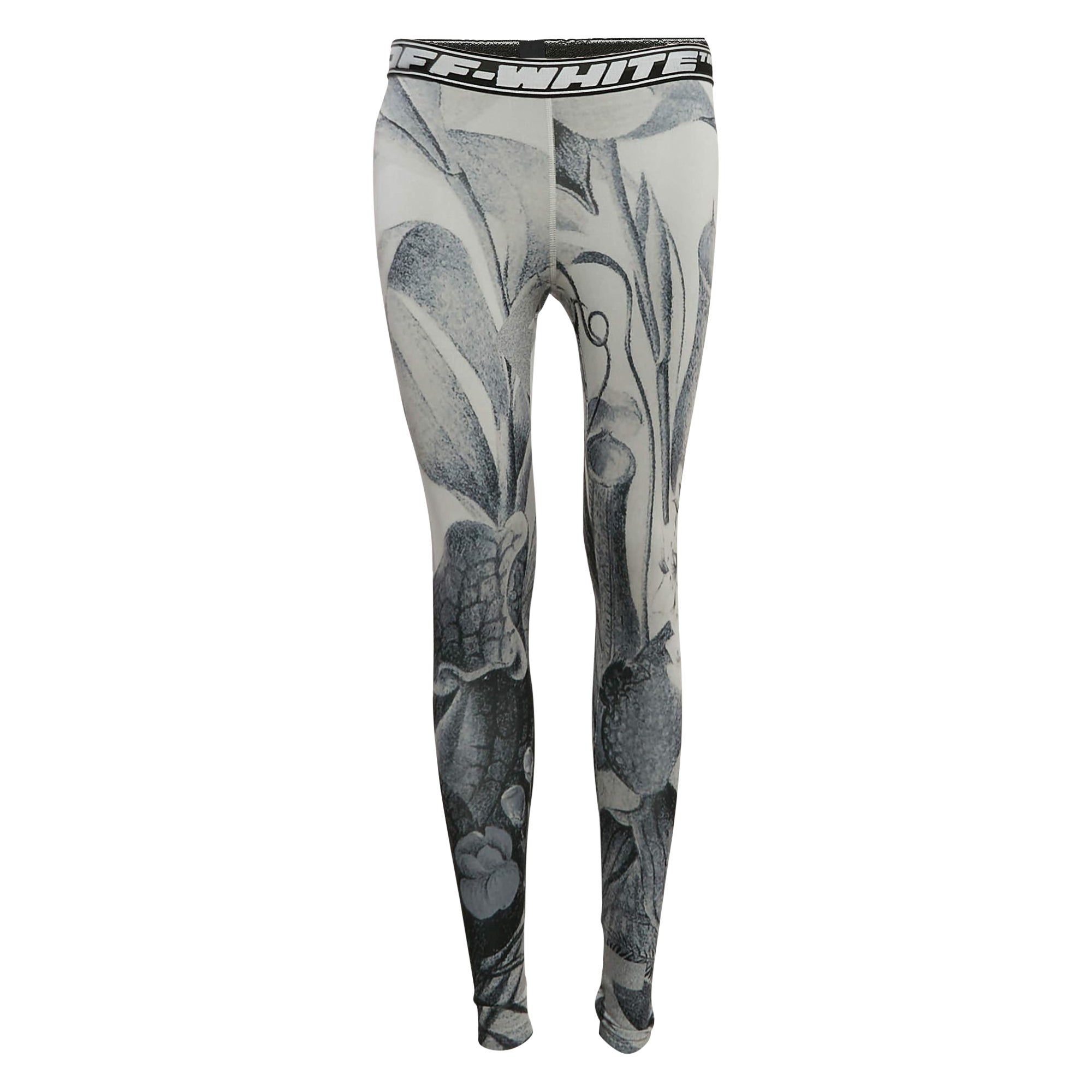Mallas de punto con estampado botánico Off-White Athleisure Gris S en venta