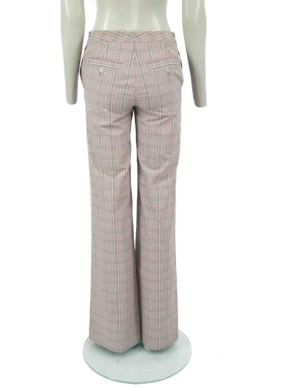 Off-White Grey Checked Wide Trousers Size XS In Good Condition For Sale In London, GB