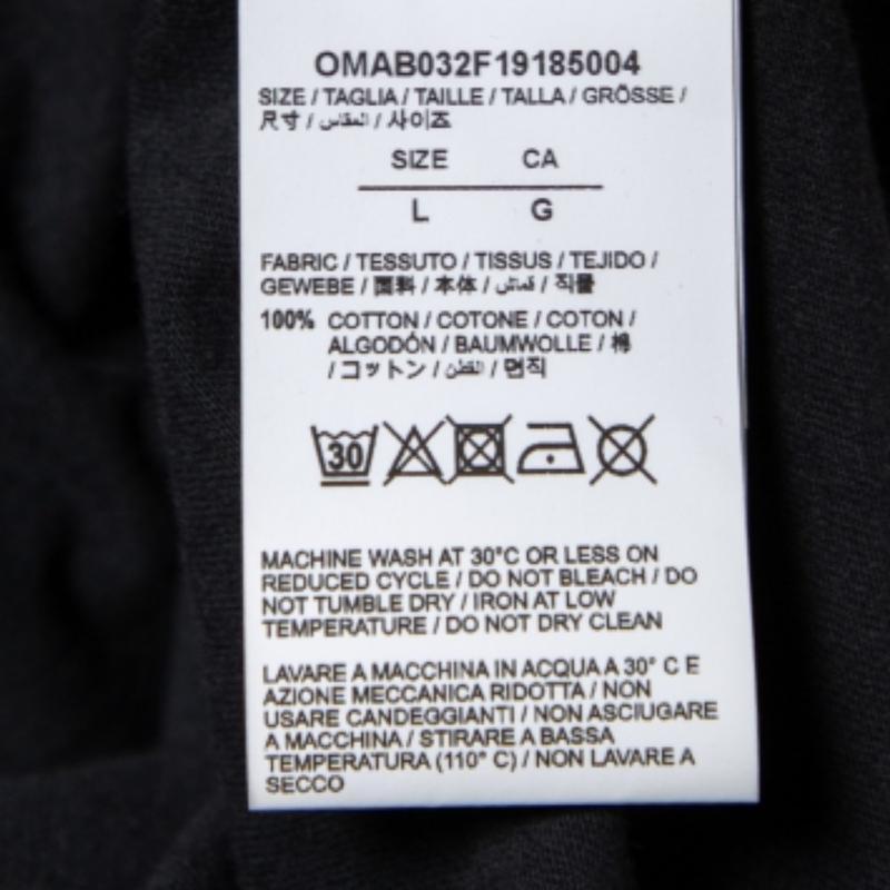 Men's Off-White Grey Terry Knit Pictogram Incompiuto Sweatshirt L For Sale