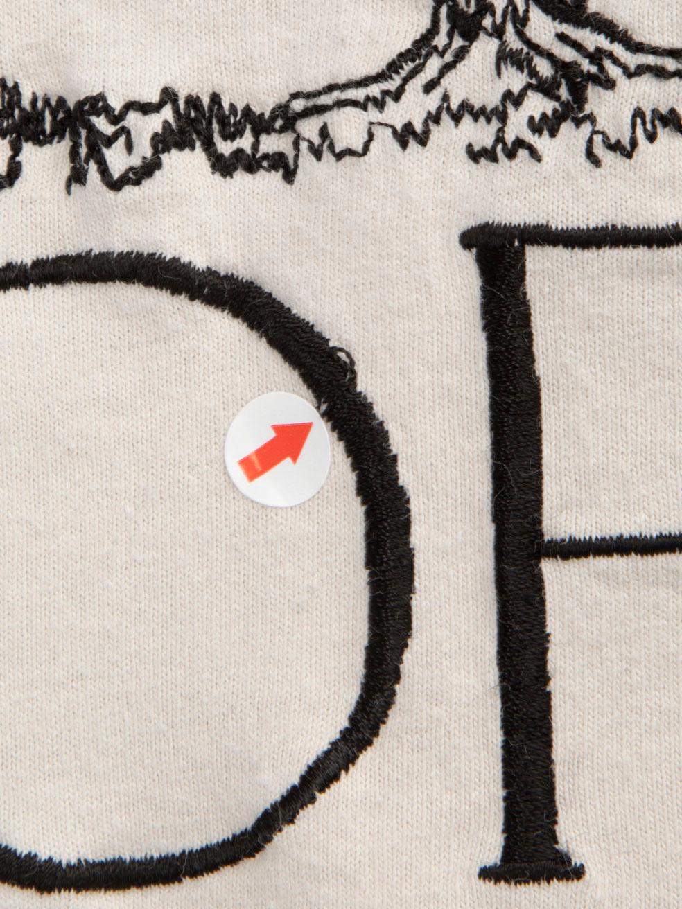 Donna Top ricamato con logo dell'albero grigio di Off-White taglia M. in vendita