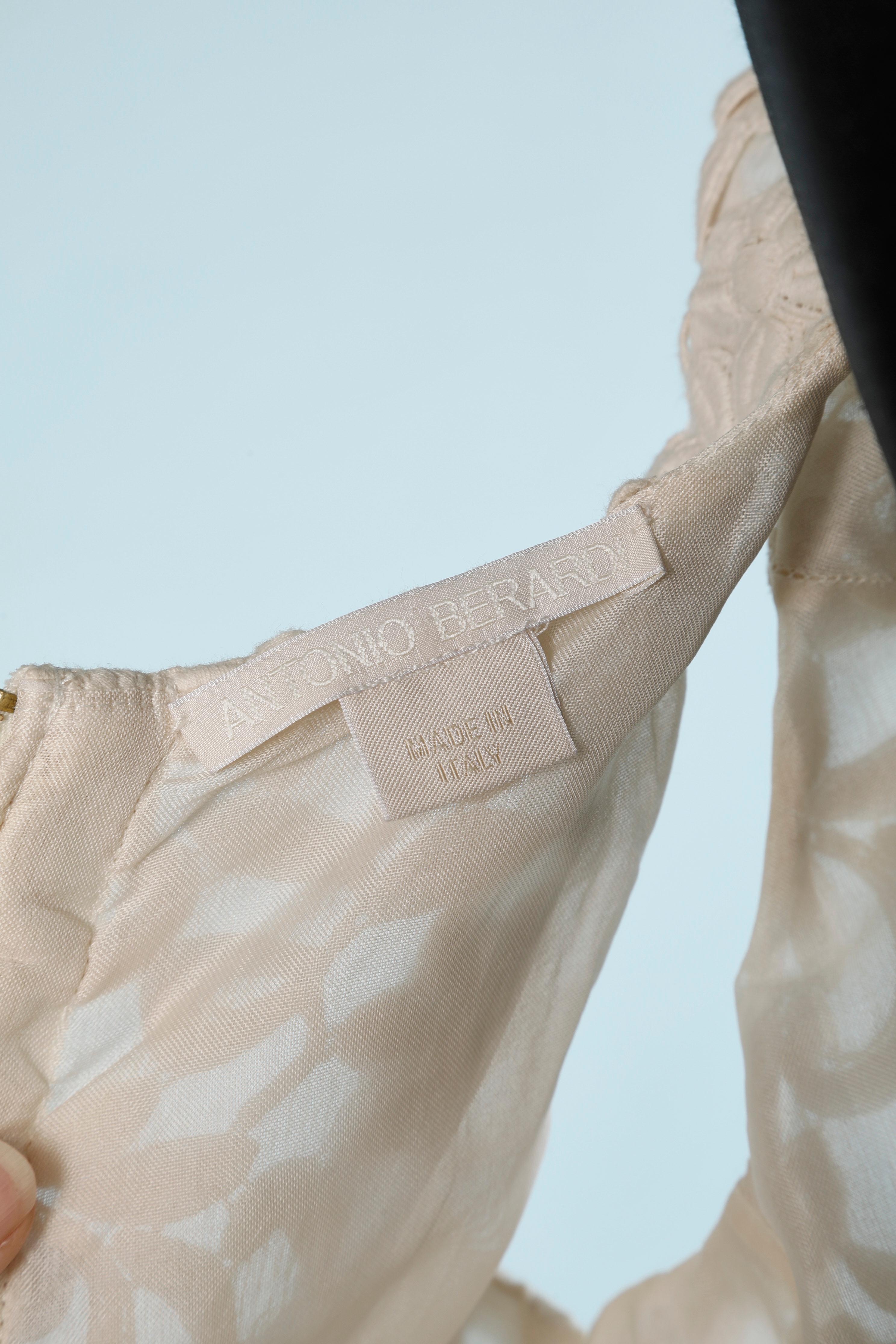 Off-white guipure sleeveless dress with zip in the middle back Antonio Berardi For Sale 1