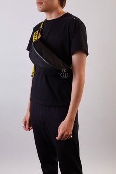 Off-white Industrial Logo Black Nylon Belt Bag