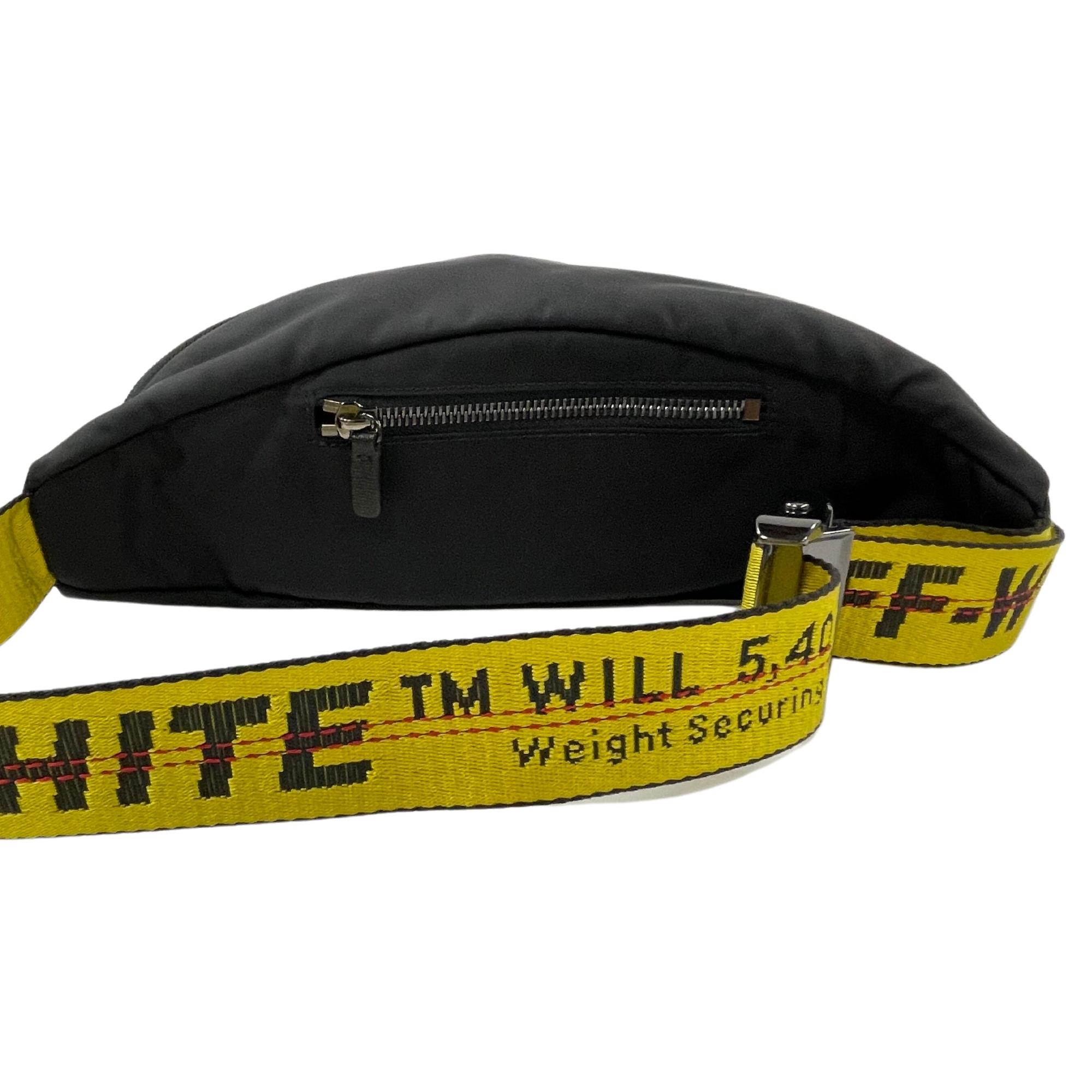 Off-white Industrial Logo Black Nylon Belt Bag For Sale 1