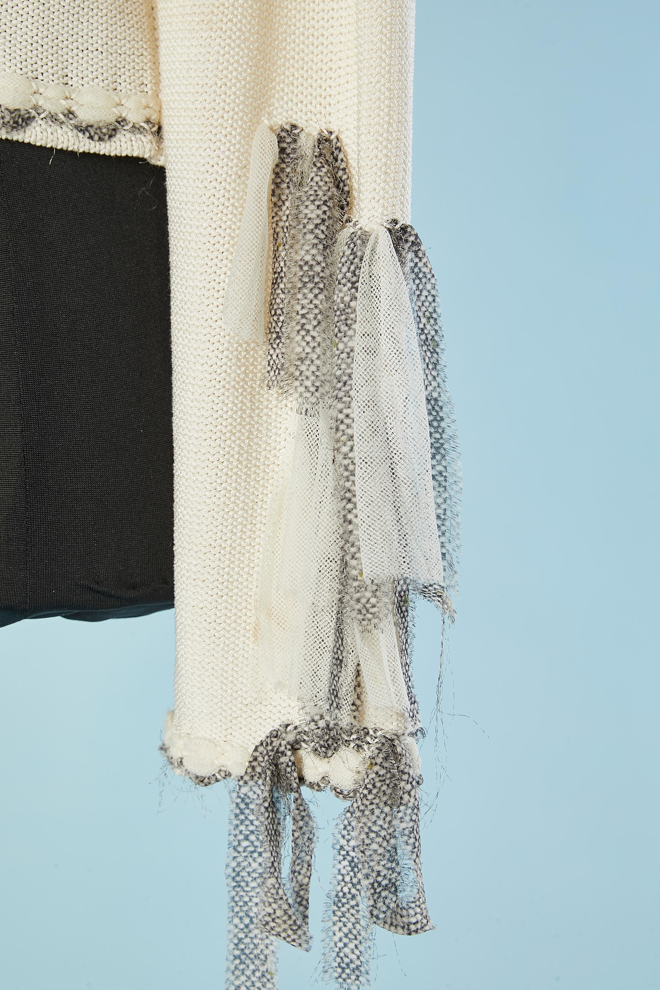 Ensemble cardigan et bustier en tricot blanc cassé - Christian Dior Boutique  Pour femmes en vente