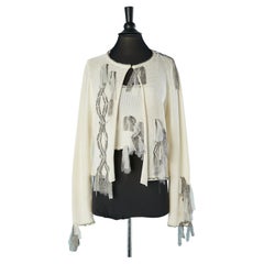 Retro Off-white knit cardigan and bustier ensemble Christian Dior Boutique 