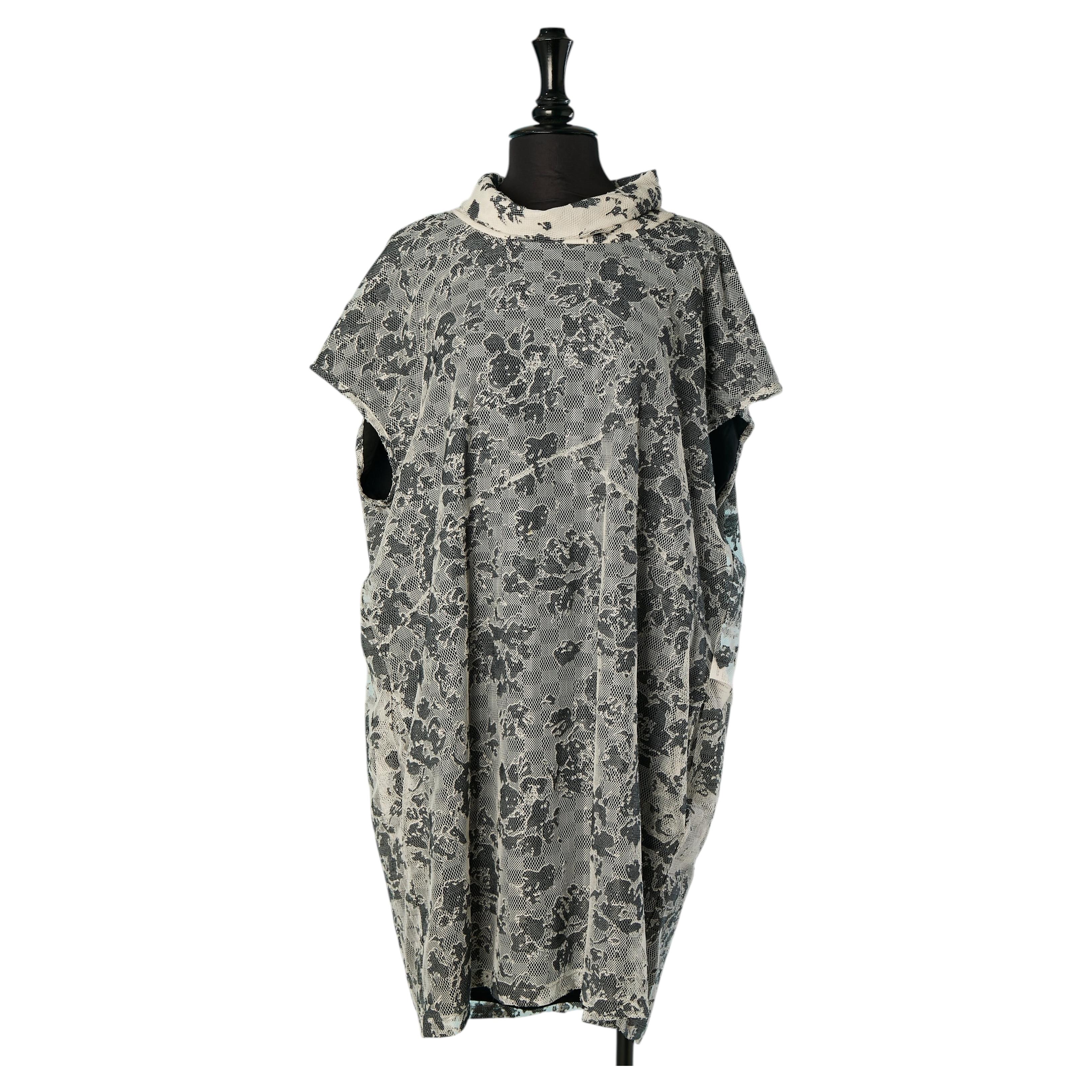 Off-White lace dress with black lining JOHN GALLIANO