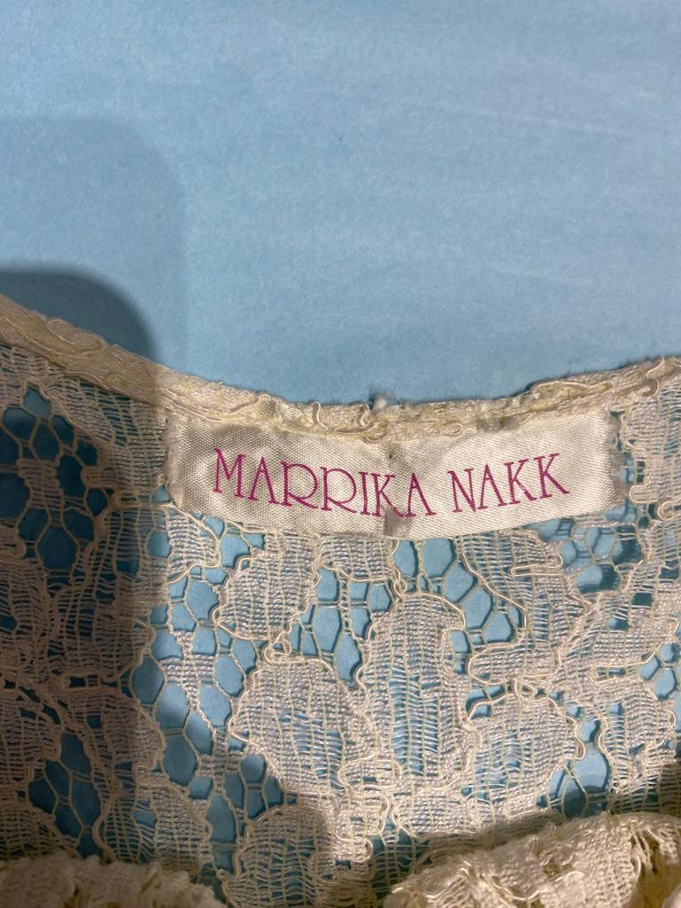 Abito da sera o da sposa in pizzo bianco sporco Marrika Nakk in vendita 4