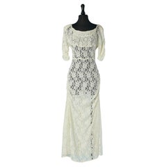 Off-white lace evening or wedding dress Marrika Nakk