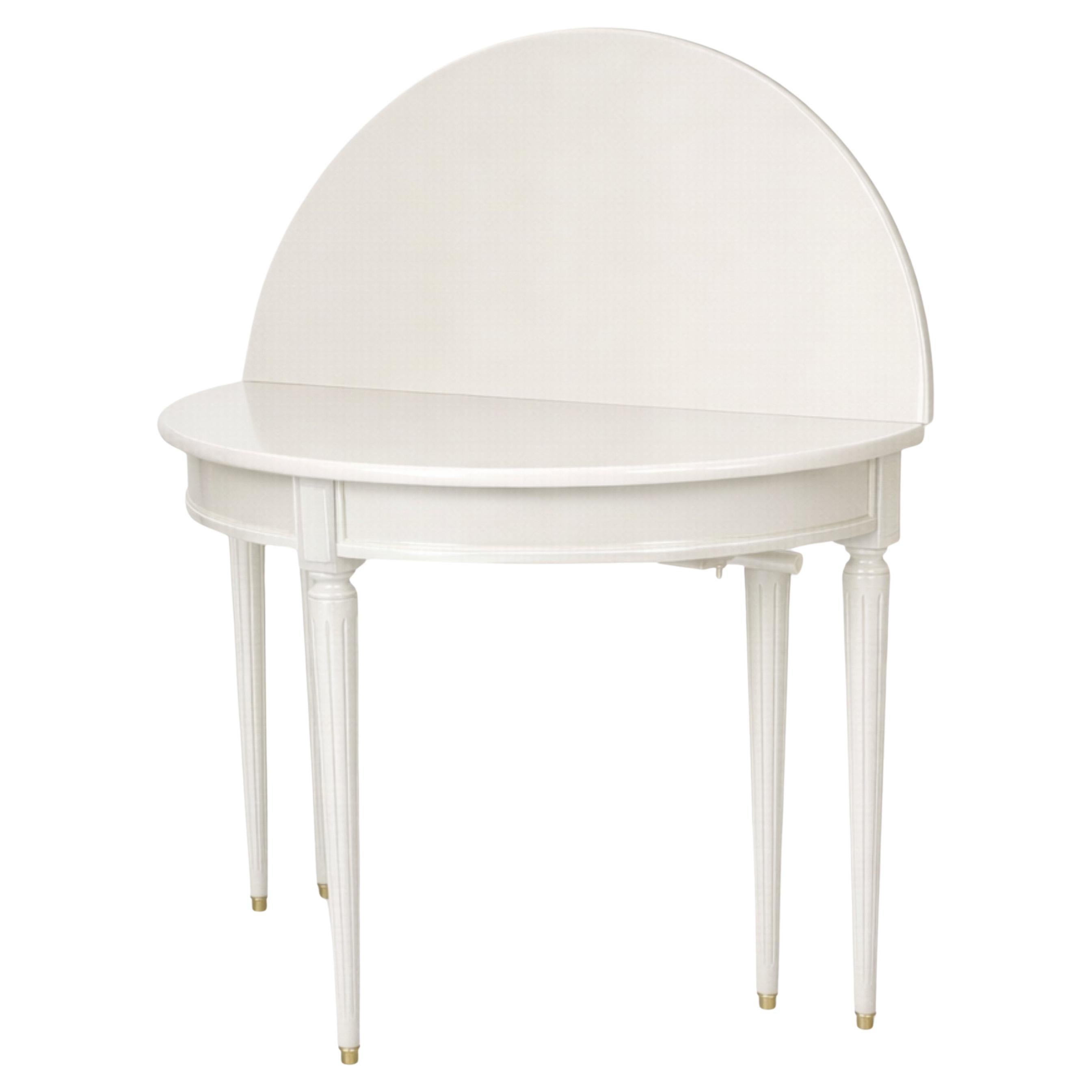 Off White Lacquer Dining Table, Maison Jansen Directoire Style, 20th Century en vente