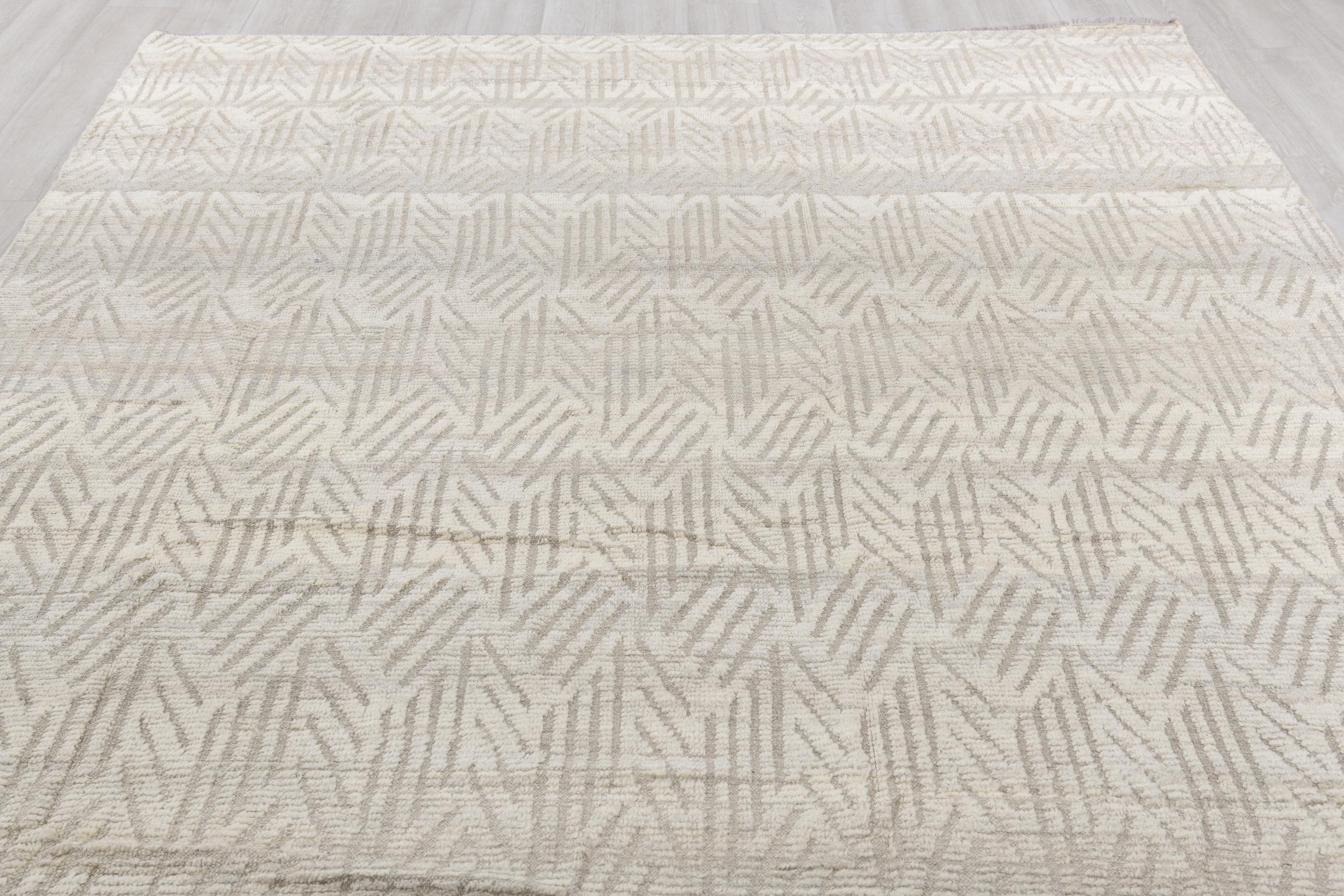 Afghan Off White Linear Tulu For Sale