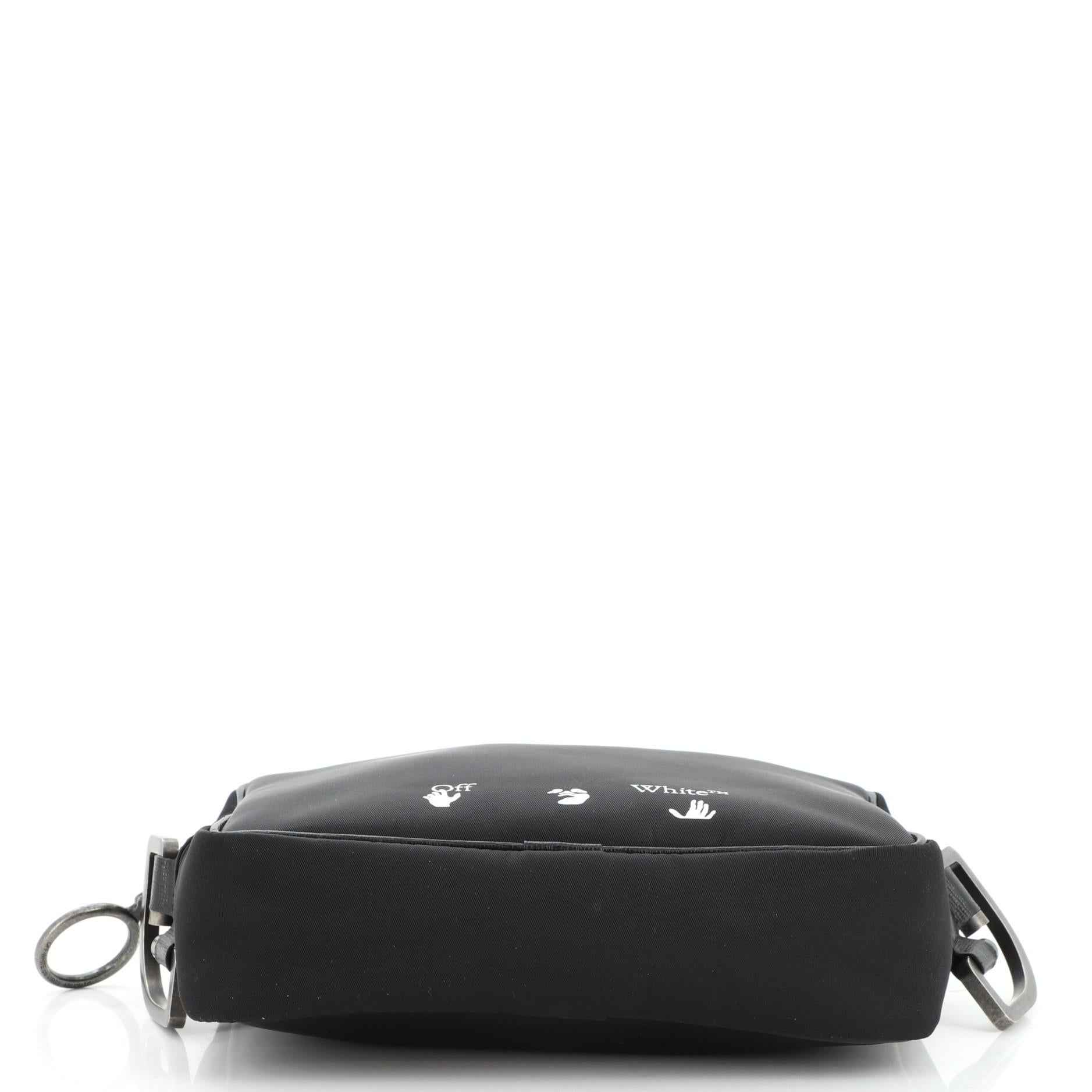 off white logo nylon crossbody bag
