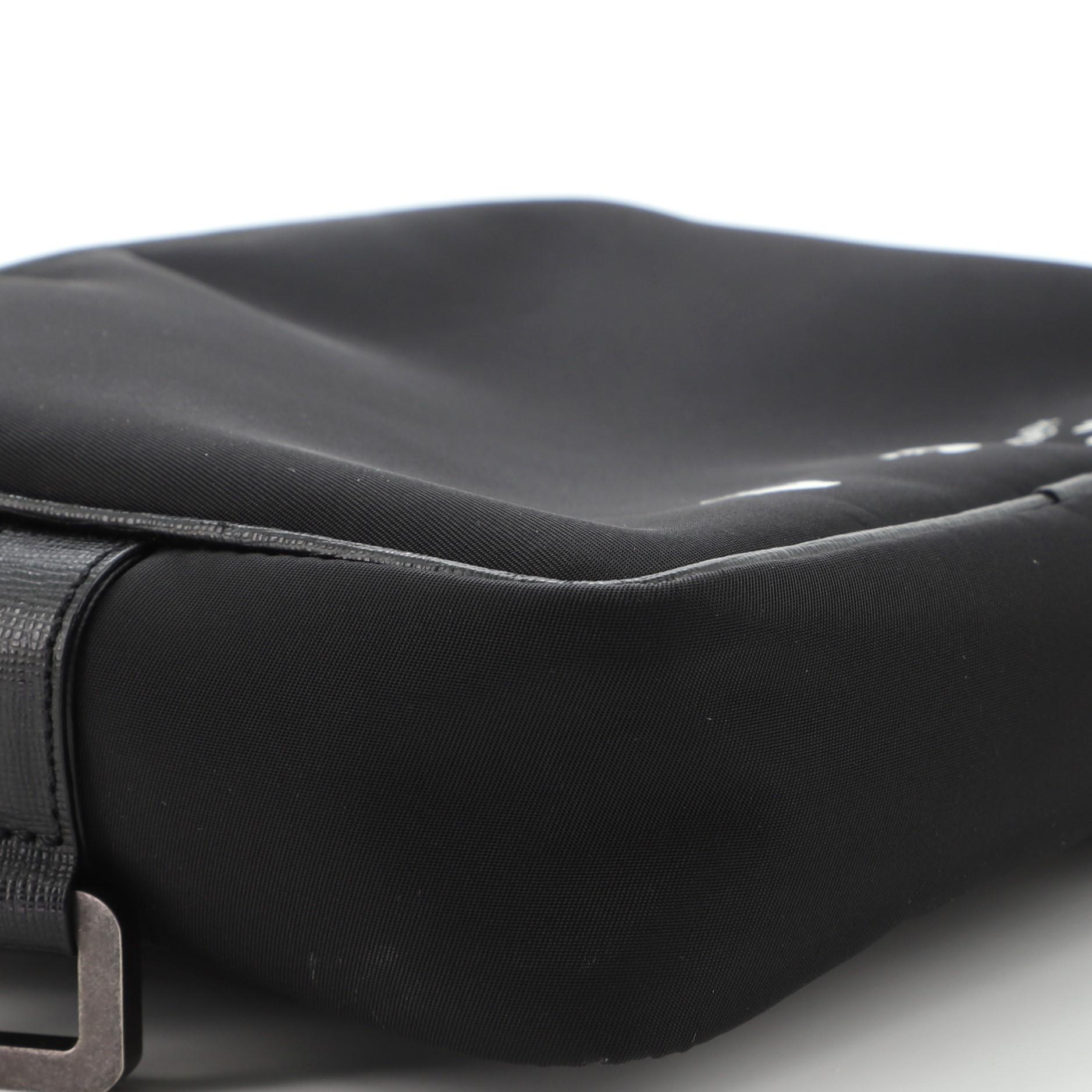 Black Off White Logo Crossbody Bag Nylon