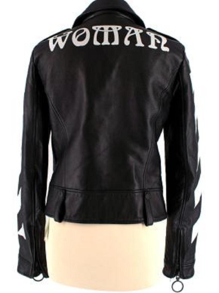 Louis Vuitton Black Leather and Silk Quilted Biker Jacket L For Sale at  1stDibs