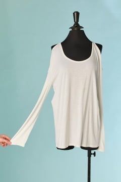 Off-white long sleeve tee-shirt with open shoulder MAISON MARGIELA 1