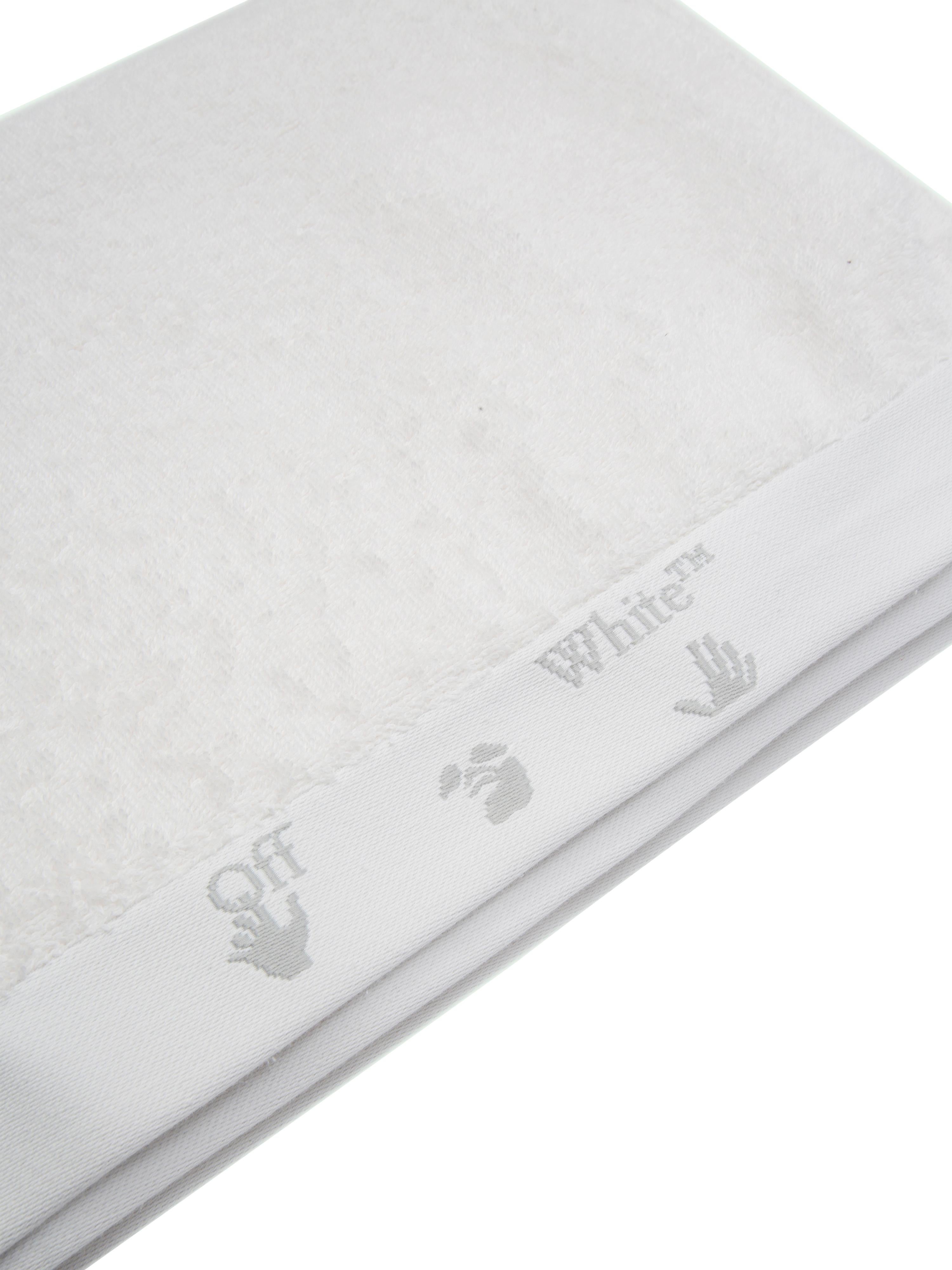 Off-White Man Swim Logo Shower Towel White No Color In New Condition For Sale In Milan, IT